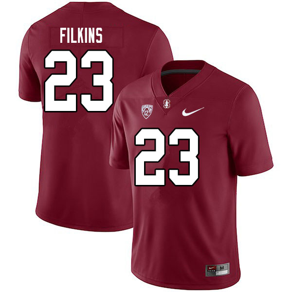 Men #23 Casey Filkins Stanford Cardinal College Football Jerseys Sale-black